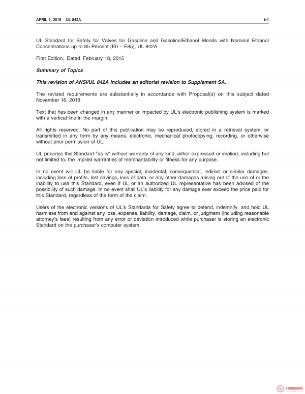 UL 842A PDF UL 842A PDF